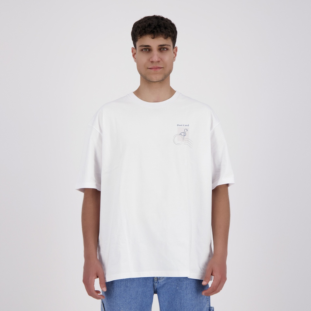 T-shirt oversized homme manches courtes POST CARD