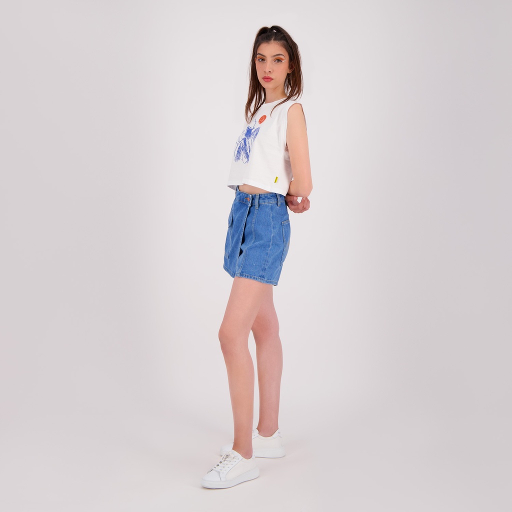 Skort femme en jeans - SOUKAINA