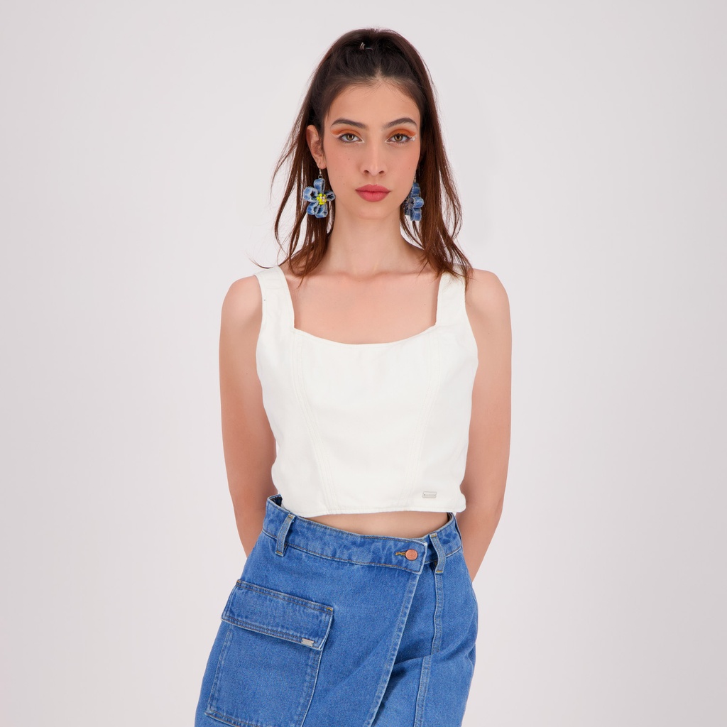 Top femme en jeans- BAHIA