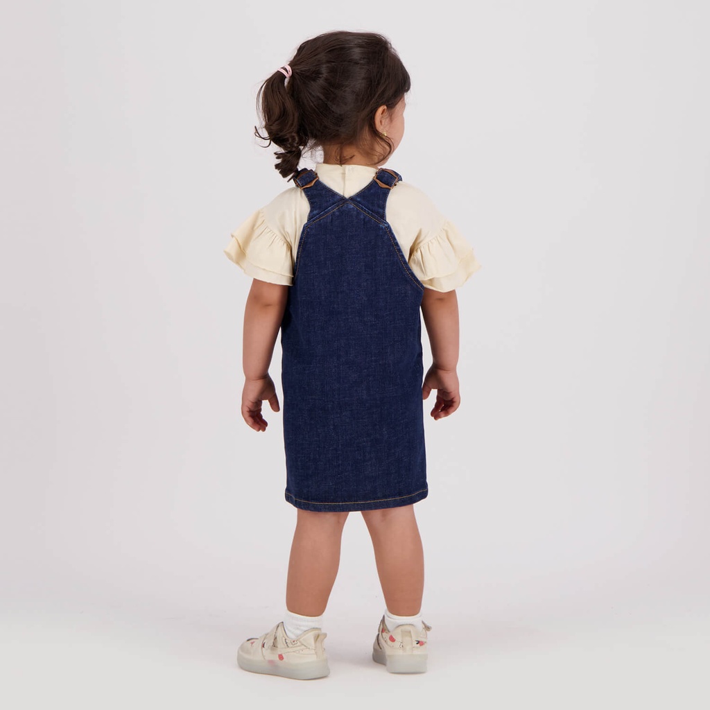 Robe salopette bébé en jeans