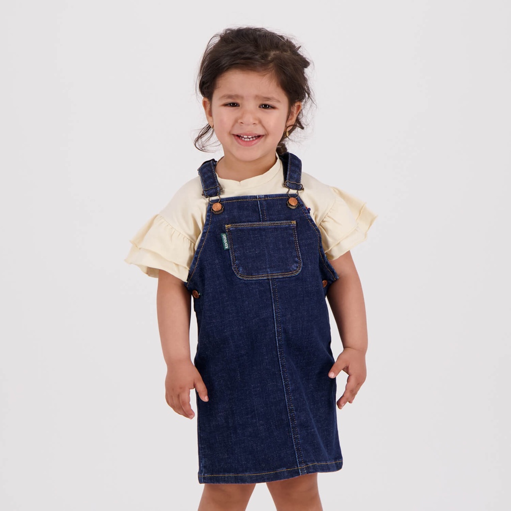 Robe salopette bébé en jeans