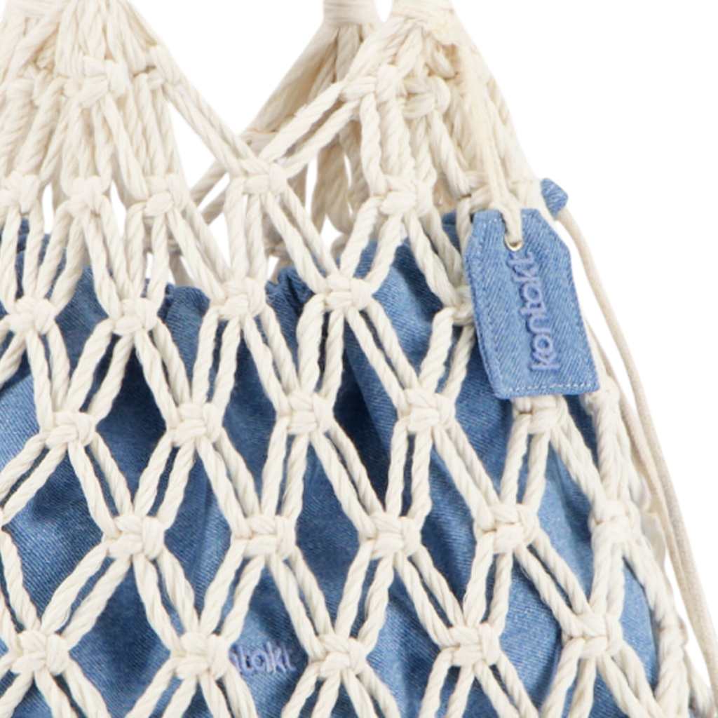 Tote en jeans et macrame