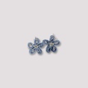 Boucle d'oreille fleur en jeans