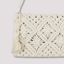 Pochette en jeans et macramé