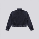 Zipped cropped jacket fille avec bas élastique