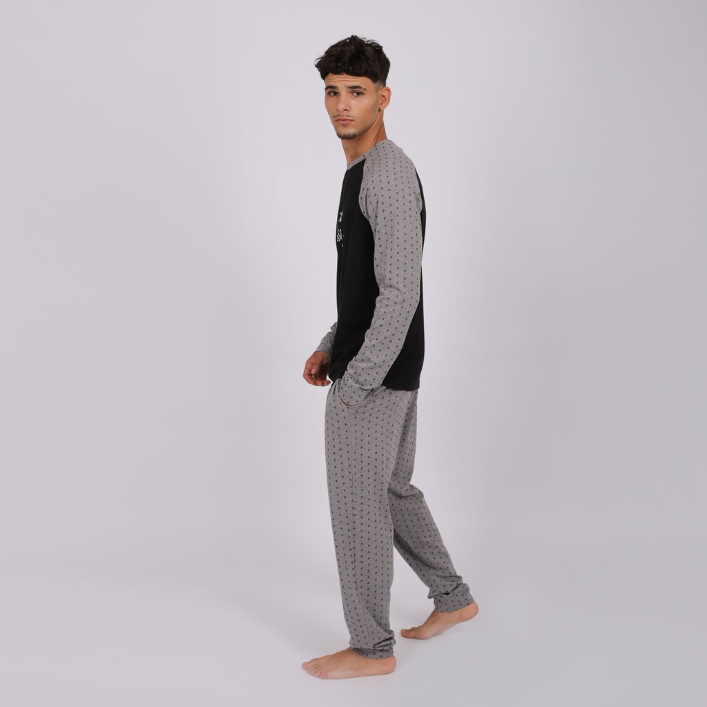 Pyjama homme manches raglan نقطة و أرجع للسطر