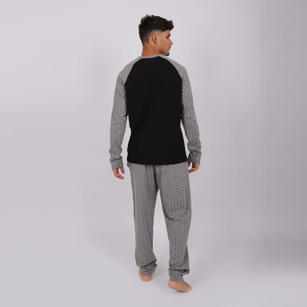 Pyjama homme manches raglan نقطة و أرجع للسطر