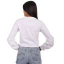 T-shirt femme manches longues avec nœud