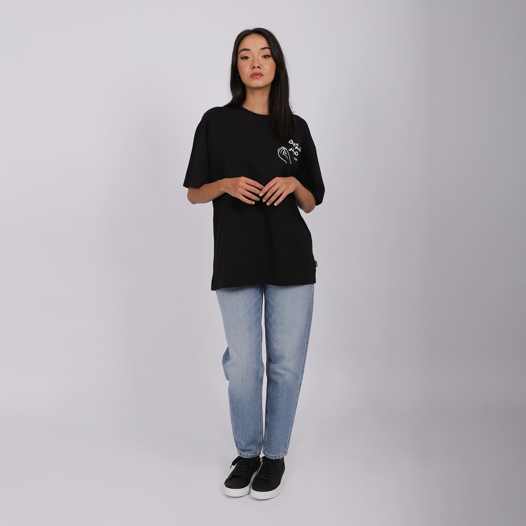 T-shirt oversized femme manches courtes شوية صبر