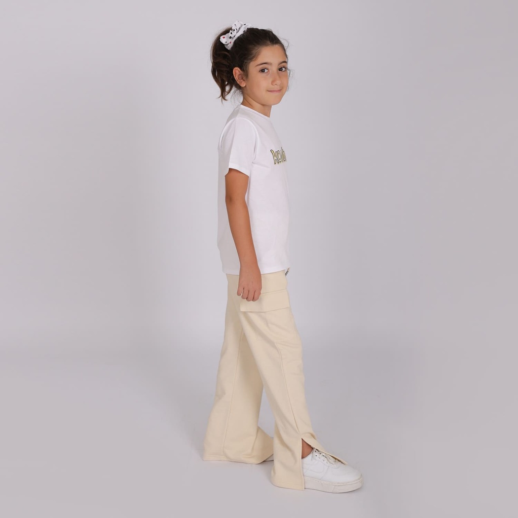 Jogger cargo fille jambe droite