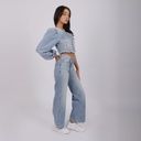 Top femme asymétrique en jeans - TAHIYA