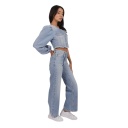 Top femme asymétrique en jeans - TAHIYA