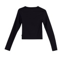 T-shirt femme manches longues avec ouverture poitrine