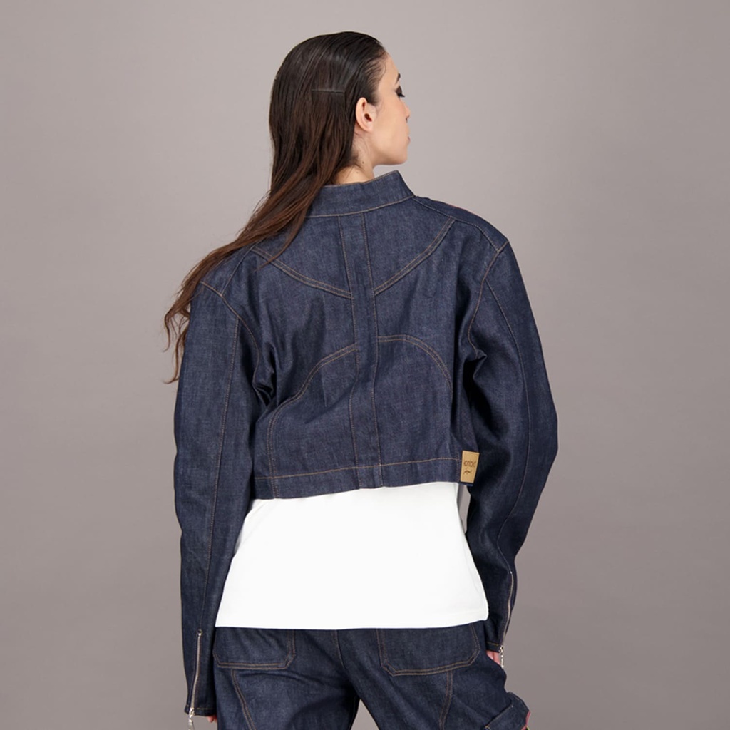 Cropped jacket oversized unisexe  en jeans Selvedge And Raw Look TNFW