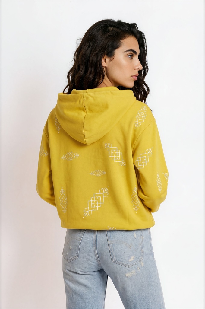 Hoodie oversized unisexe  IMPRIME BERBERE Heavy Used Effect TNFW