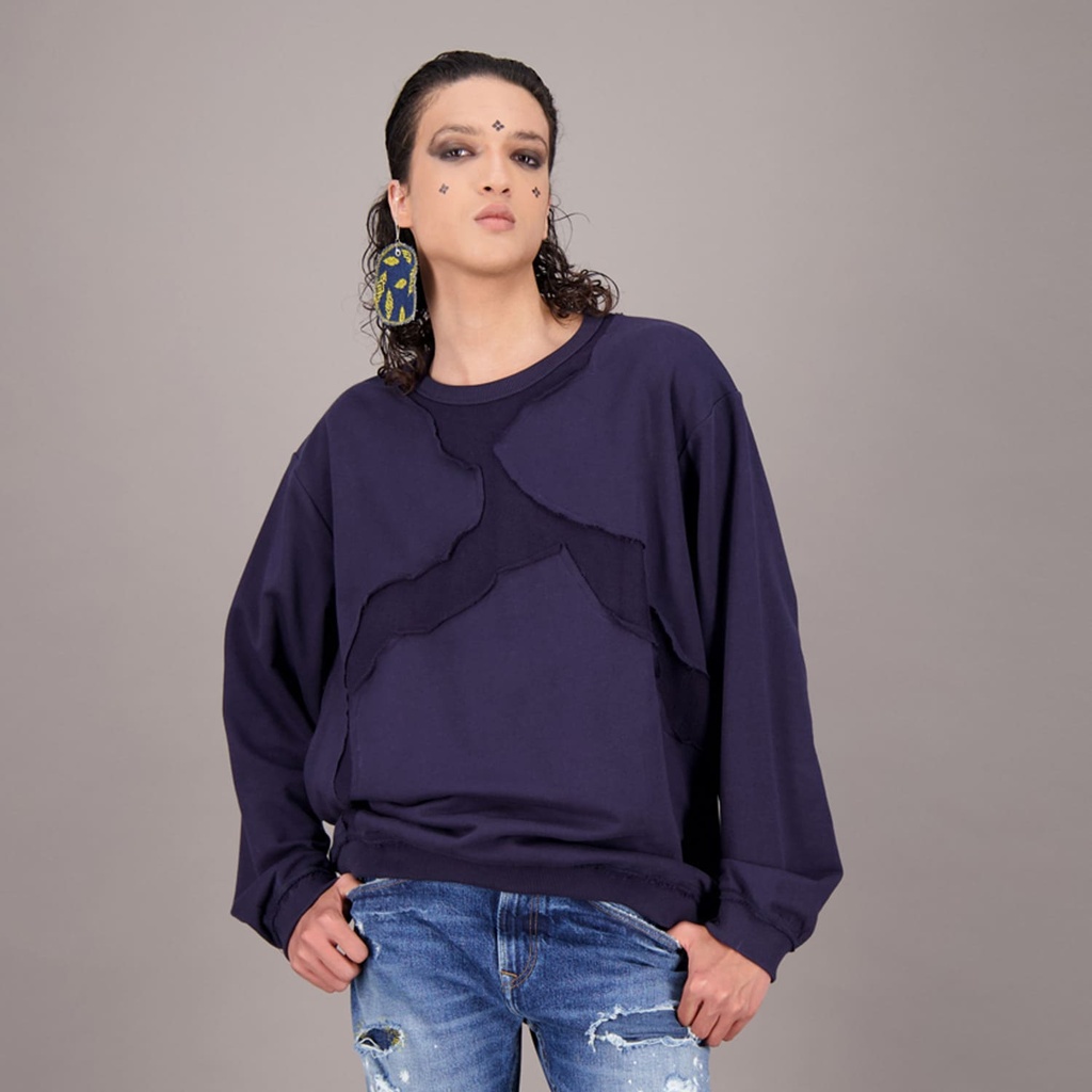 Sweat unisexe oversized avec déchirure  Heavy Used Effect TNFW