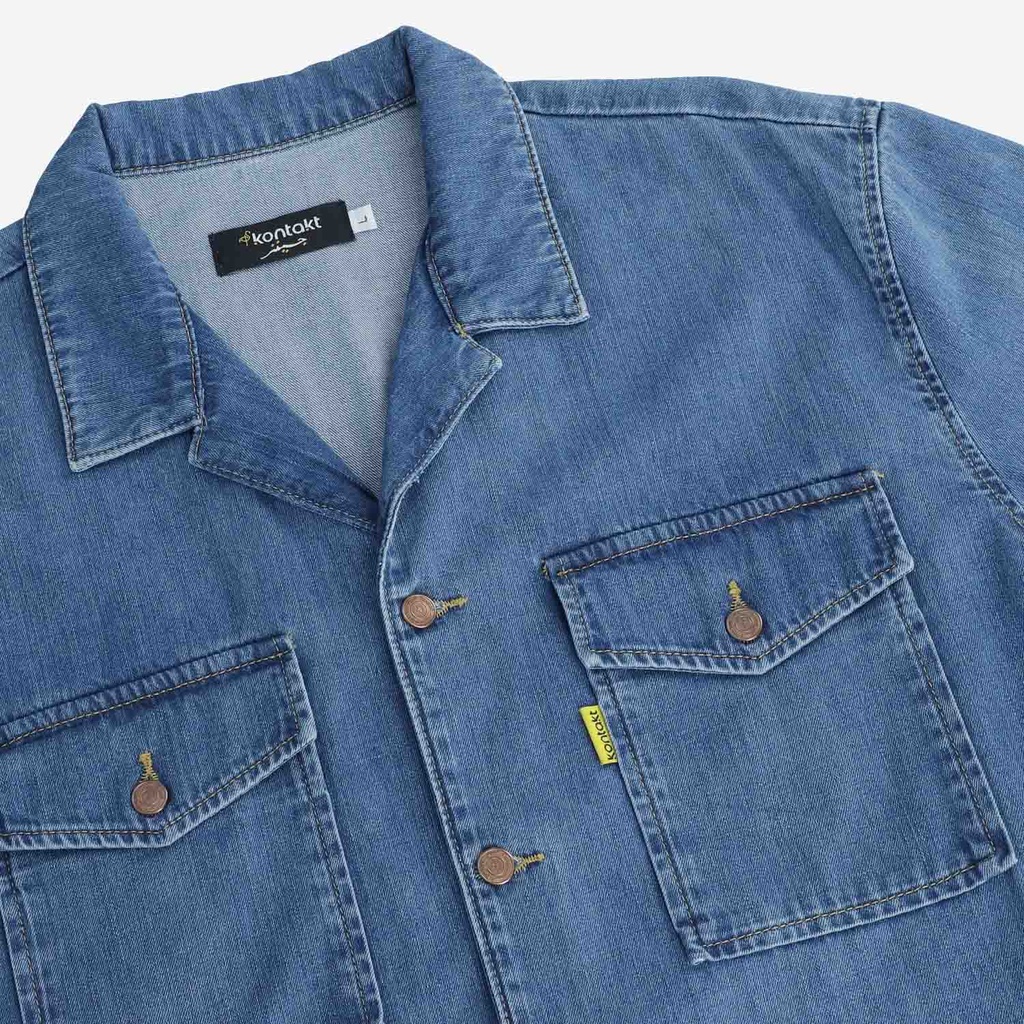 Chemise homme manches courtes en jeans - SHOKRI