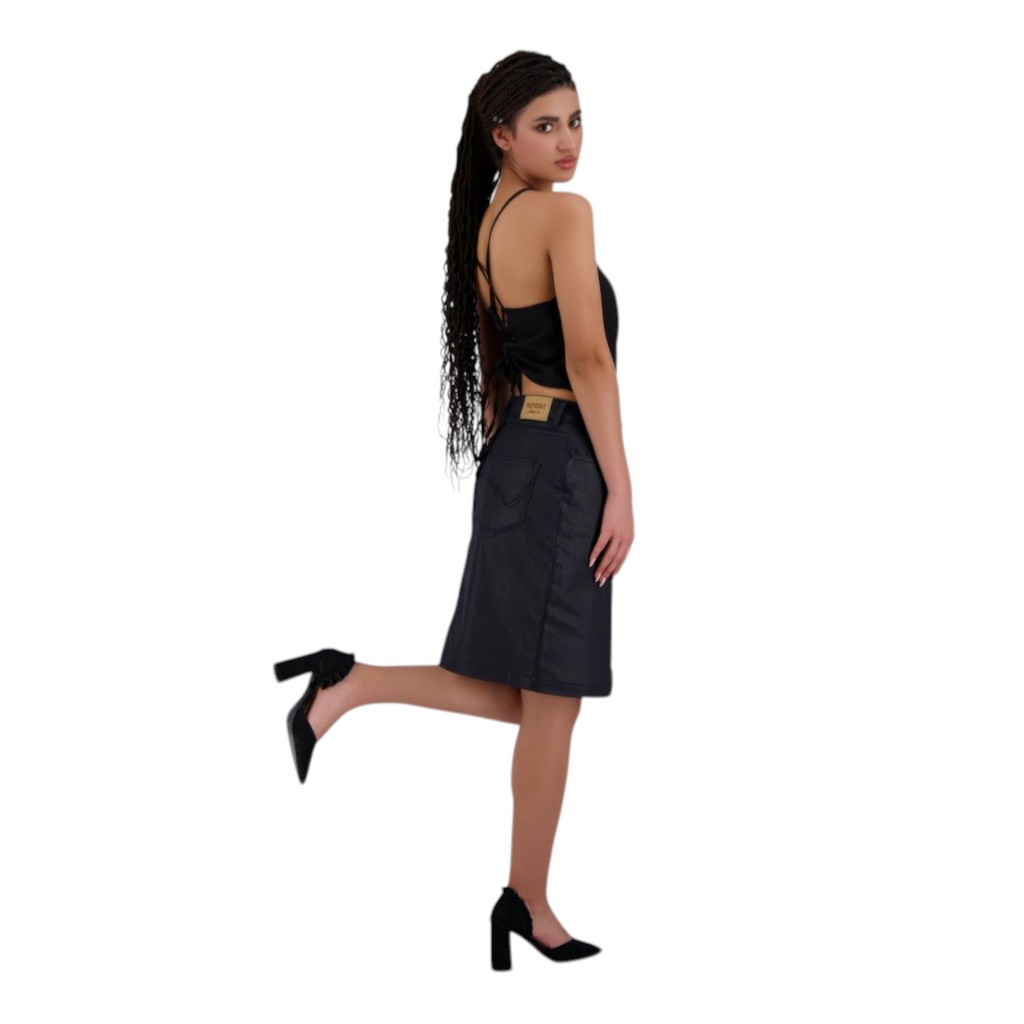 Jupe mini femme effet cuir- MIRA