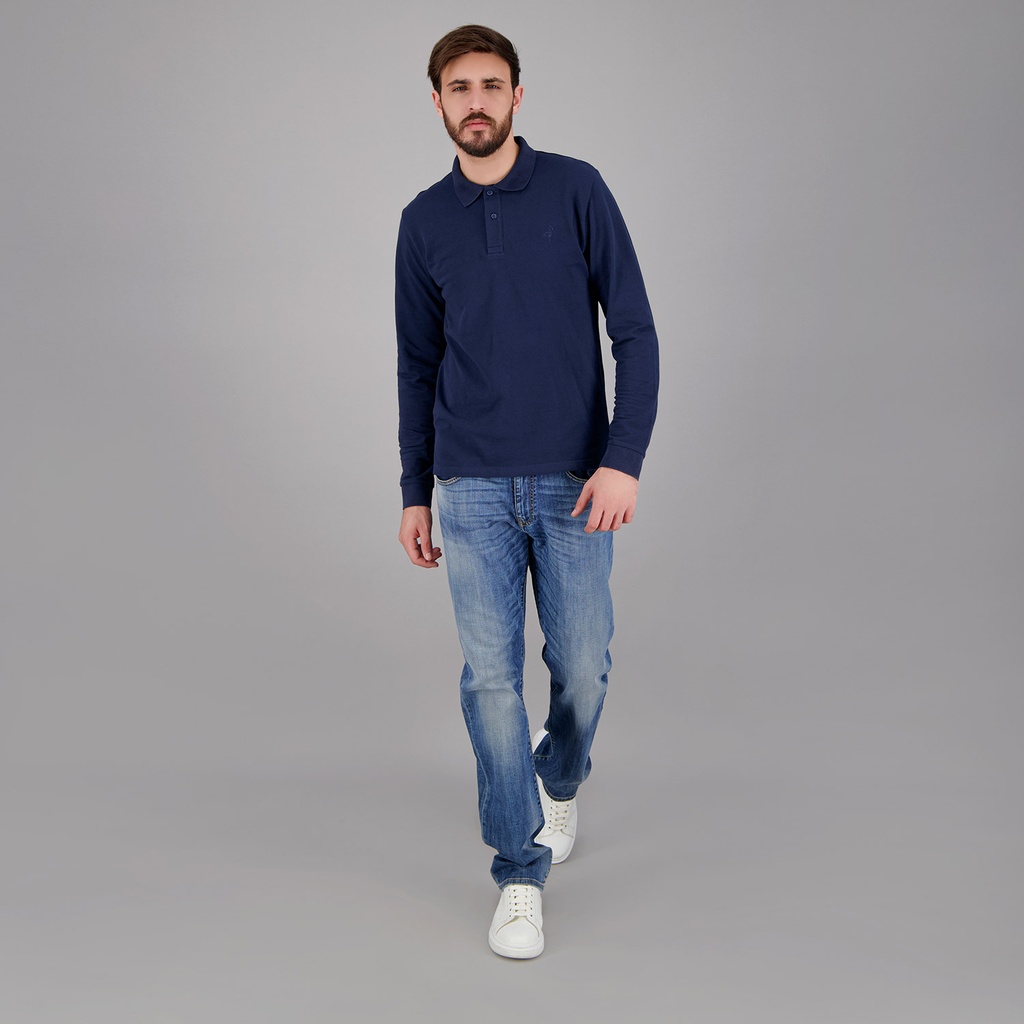 POLO HOMME MANCHES LONGUES AVEC BRODERIE