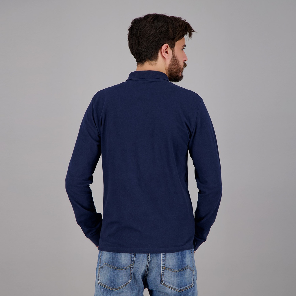 POLO HOMME MANCHES LONGUES AVEC BRODERIE