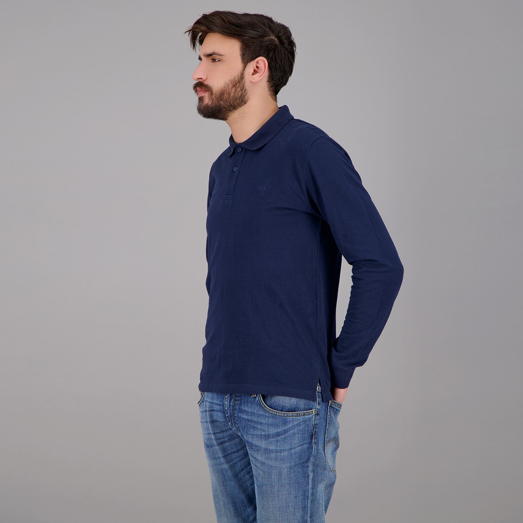 POLO HOMME MANCHES LONGUES AVEC BRODERIE