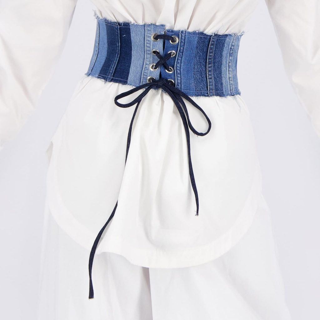 Ceinture corset femme en jeans