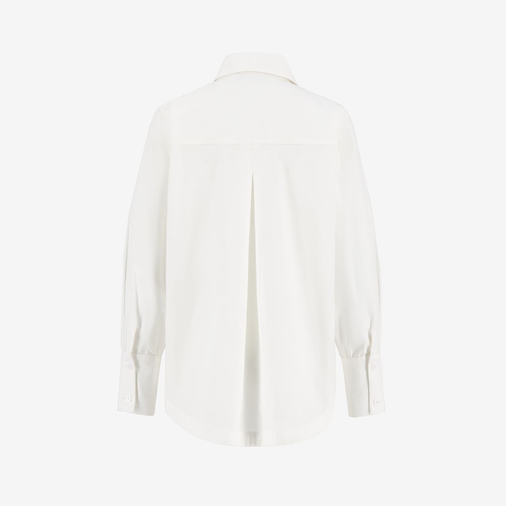 Chemise femme avec poche plaquée en chaine &amp; trame