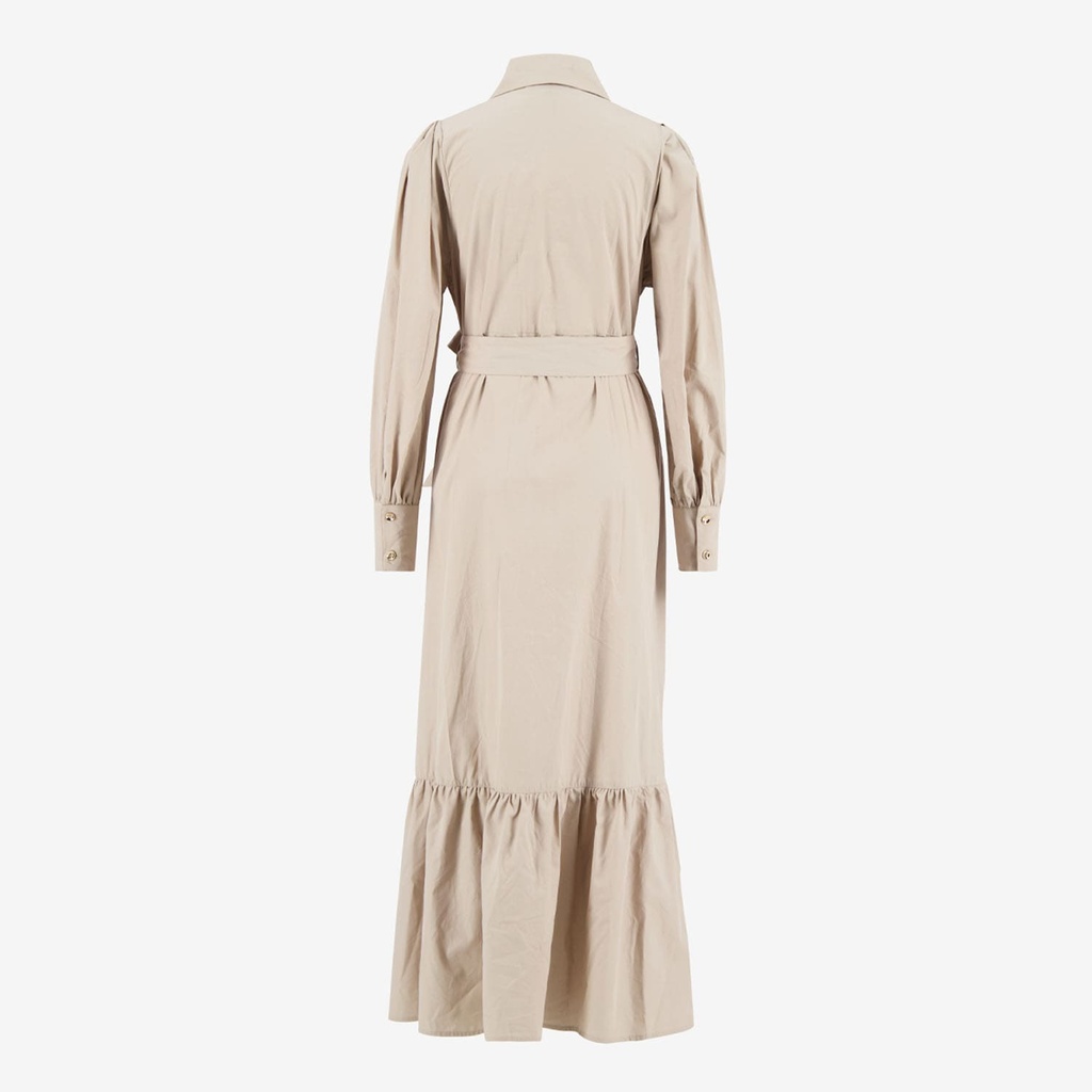 Robe maxi femme avec volant en bas en chaine &amp; trame