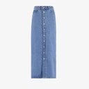 Jupe maxi femme boutonnée en jeans  - MAYAR