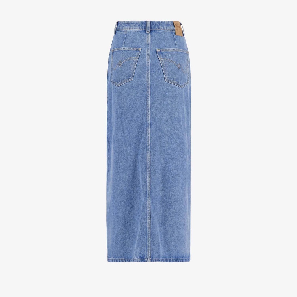 Jupe maxi femme boutonnée en jeans  - MAYAR