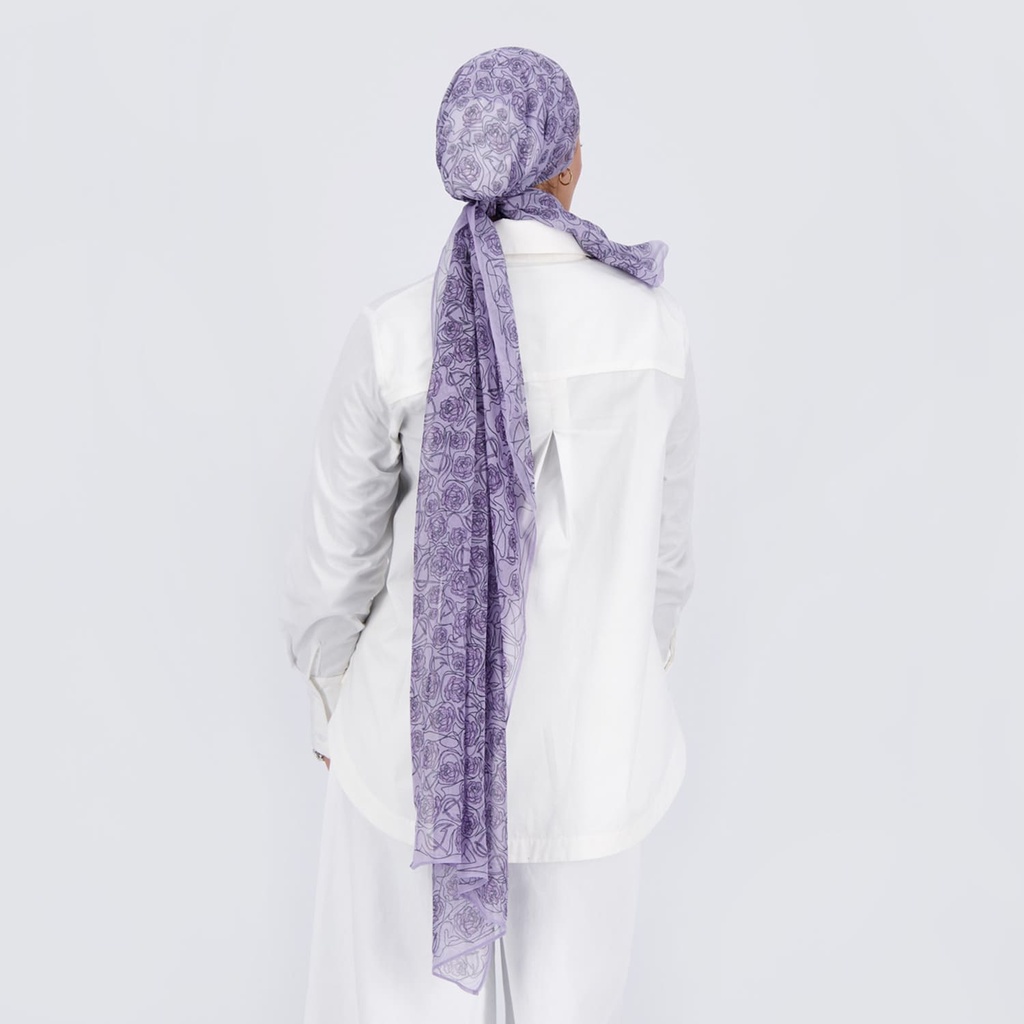 Foulard Flament &amp; fleur Violet