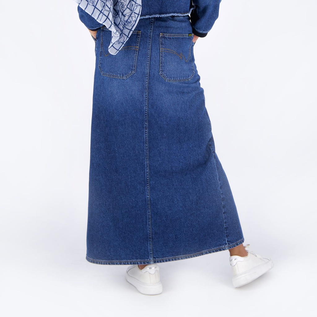 Jupe maxi femme en jeans- MYRIAM