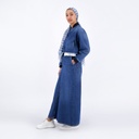 Jupe maxi femme en jeans- MYRIAM