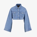 Cropped jacket femme avec manches larges en jeans - KINDA 2.0