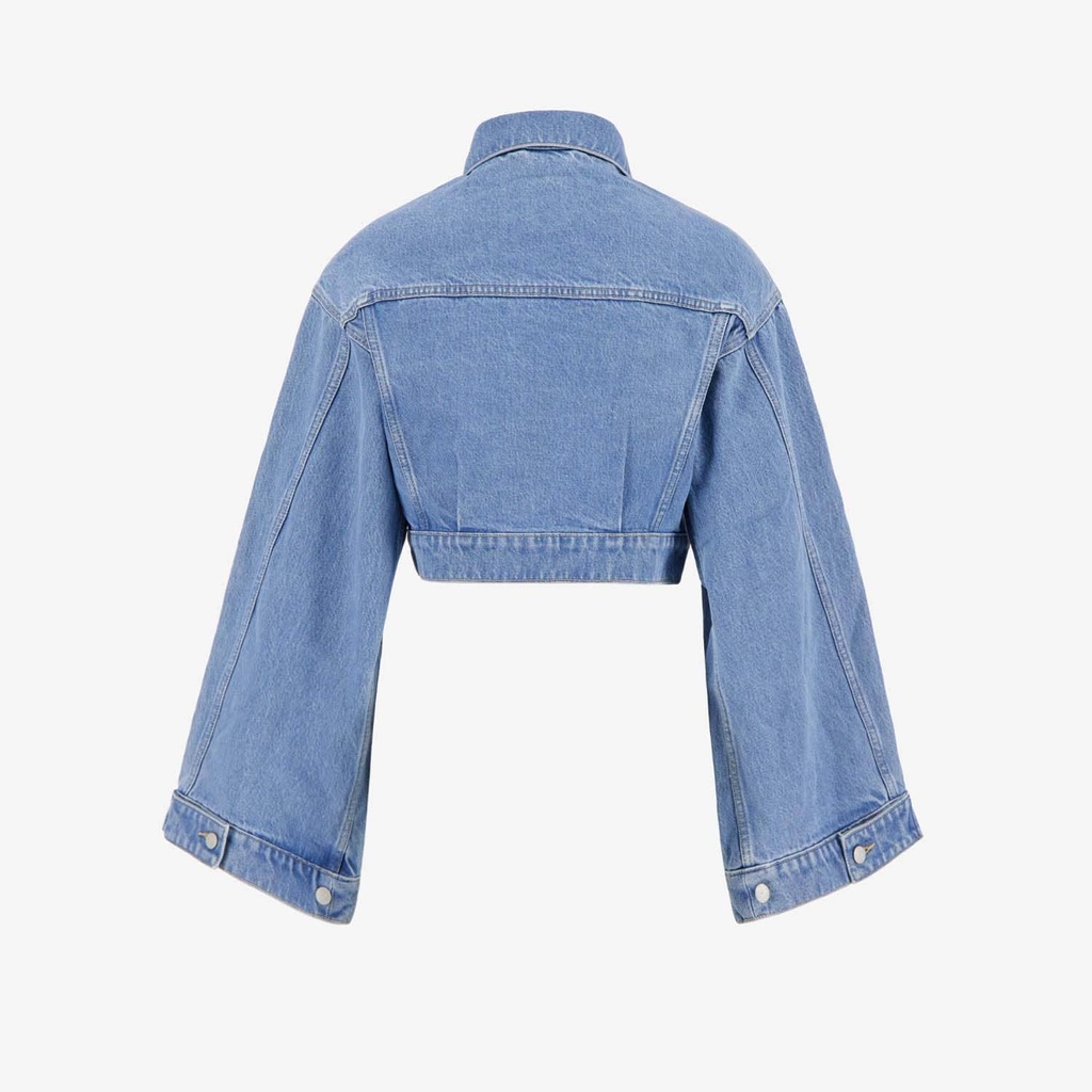 Cropped jacket femme avec manches larges en jeans - KINDA 2.0