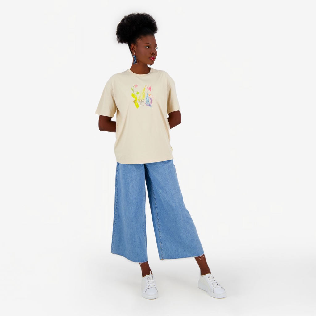 T-shirt oversized femme manches courtes LOVELY PAINTING