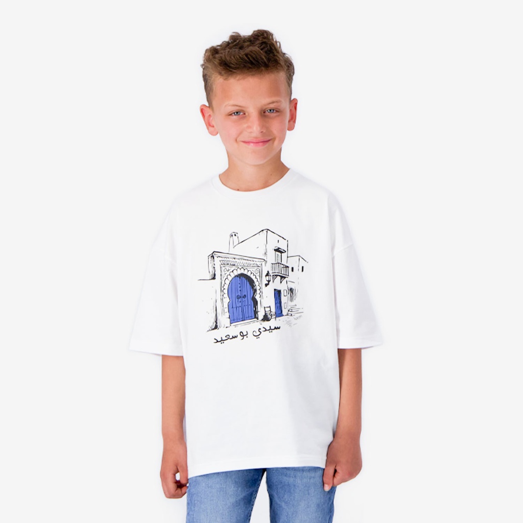 T-shirt oversized unisexe  manches courtes سيدي بو سعيد
