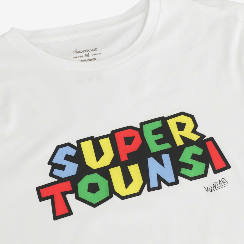 T-shirt unisexe adulte manches courtes SUPER TOUNSI