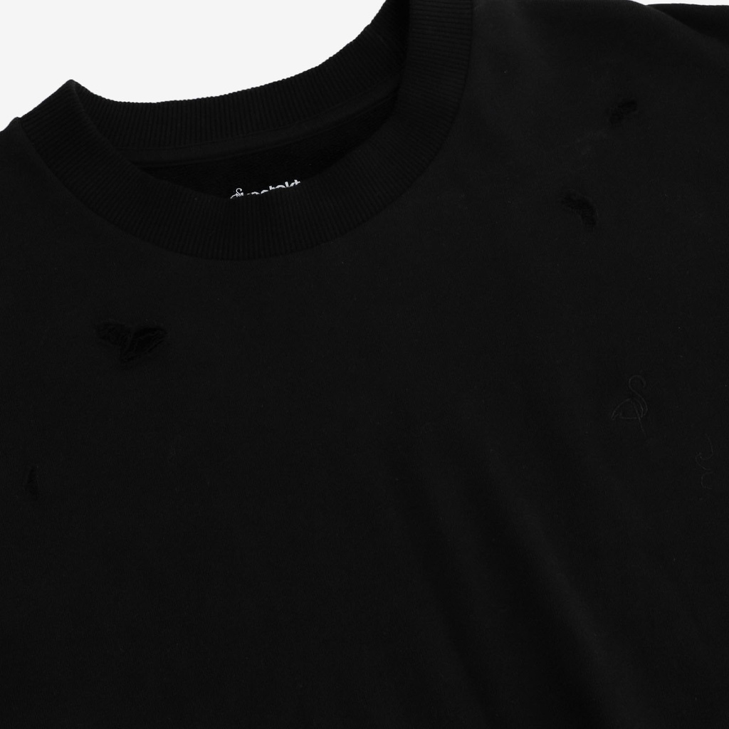 Sweat homme manches courtes avec déchirures