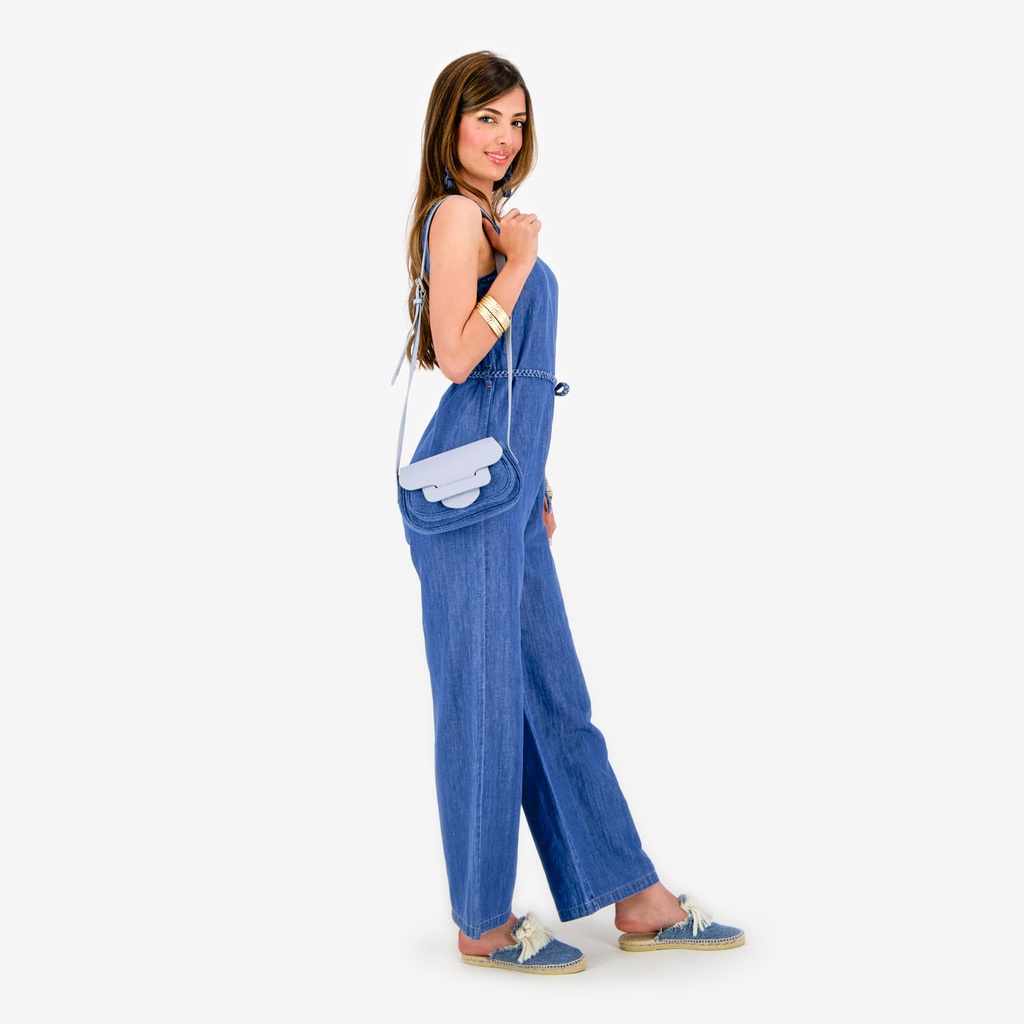 Combinaison fluide femme en jeans-TAMARA