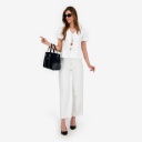 Blouse femme manches bouffantes avec noeuds sur le devant-TASNIM