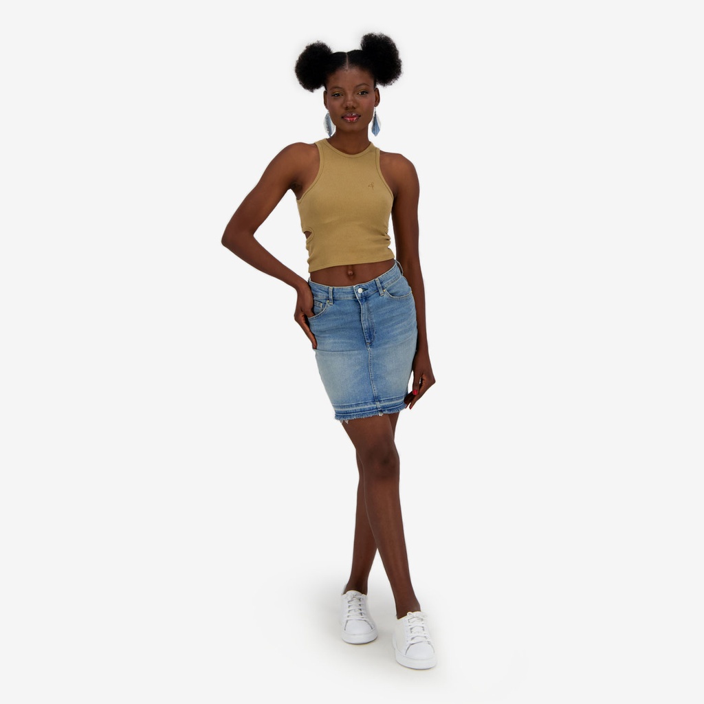 Jupe mini femme en jeans- MINA