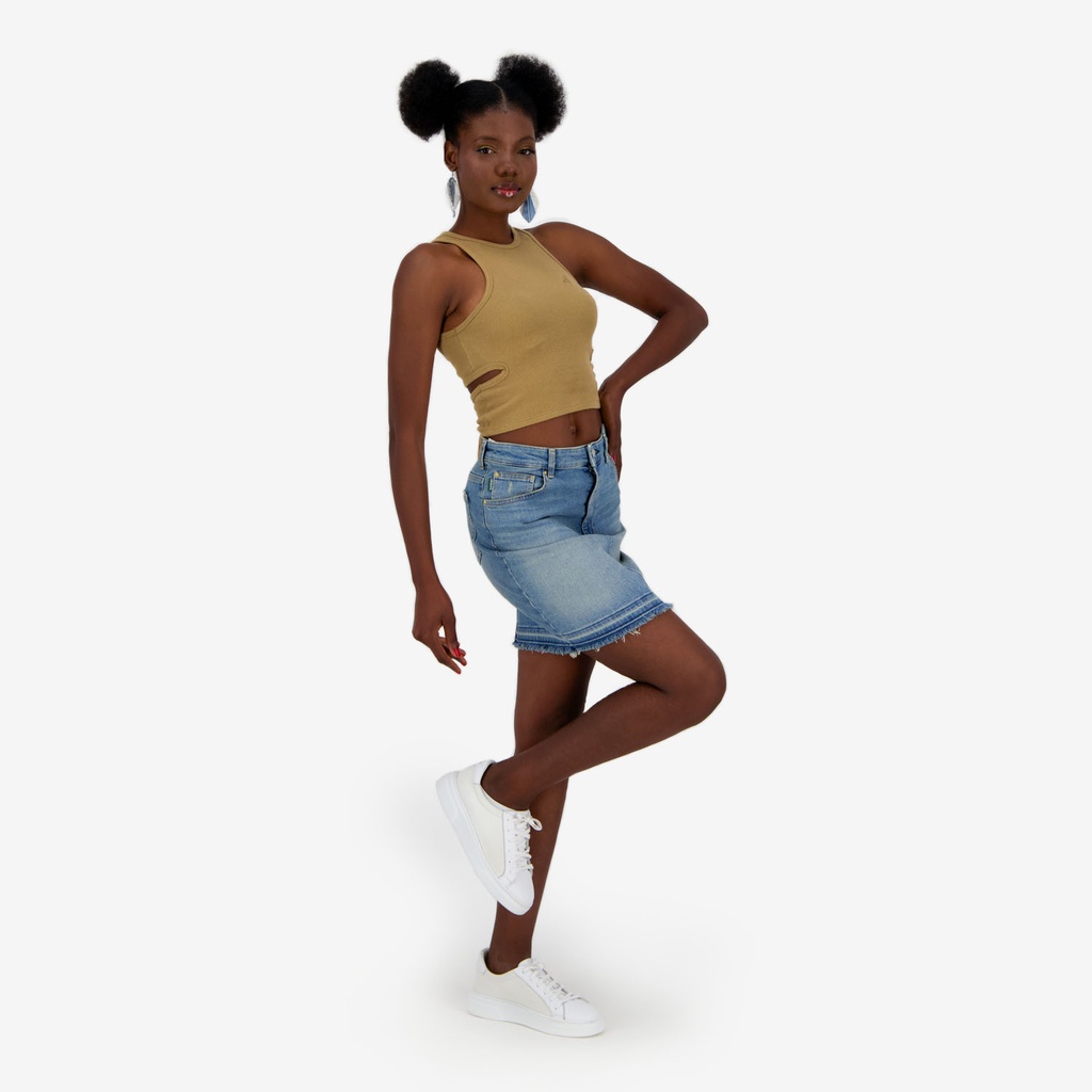 Jupe mini femme en jeans- MINA