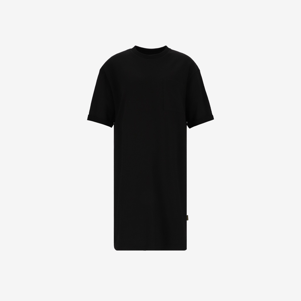 Robe sweat femme manches courtes avec poche plaquée