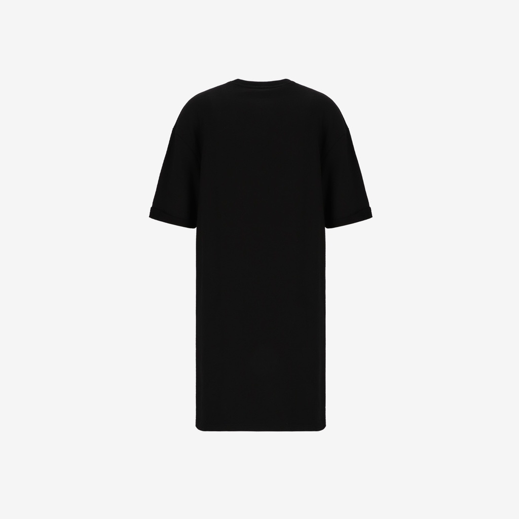 Robe sweat femme manches courtes avec poche plaquée
