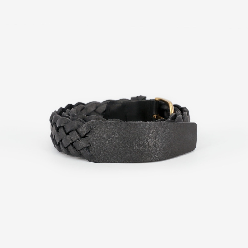 Ceinture tressé unisexe en cuir
