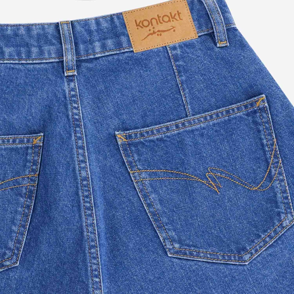 Skort fIlle avec noued en jeans