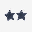 Boucle d'oreille étoile en denim