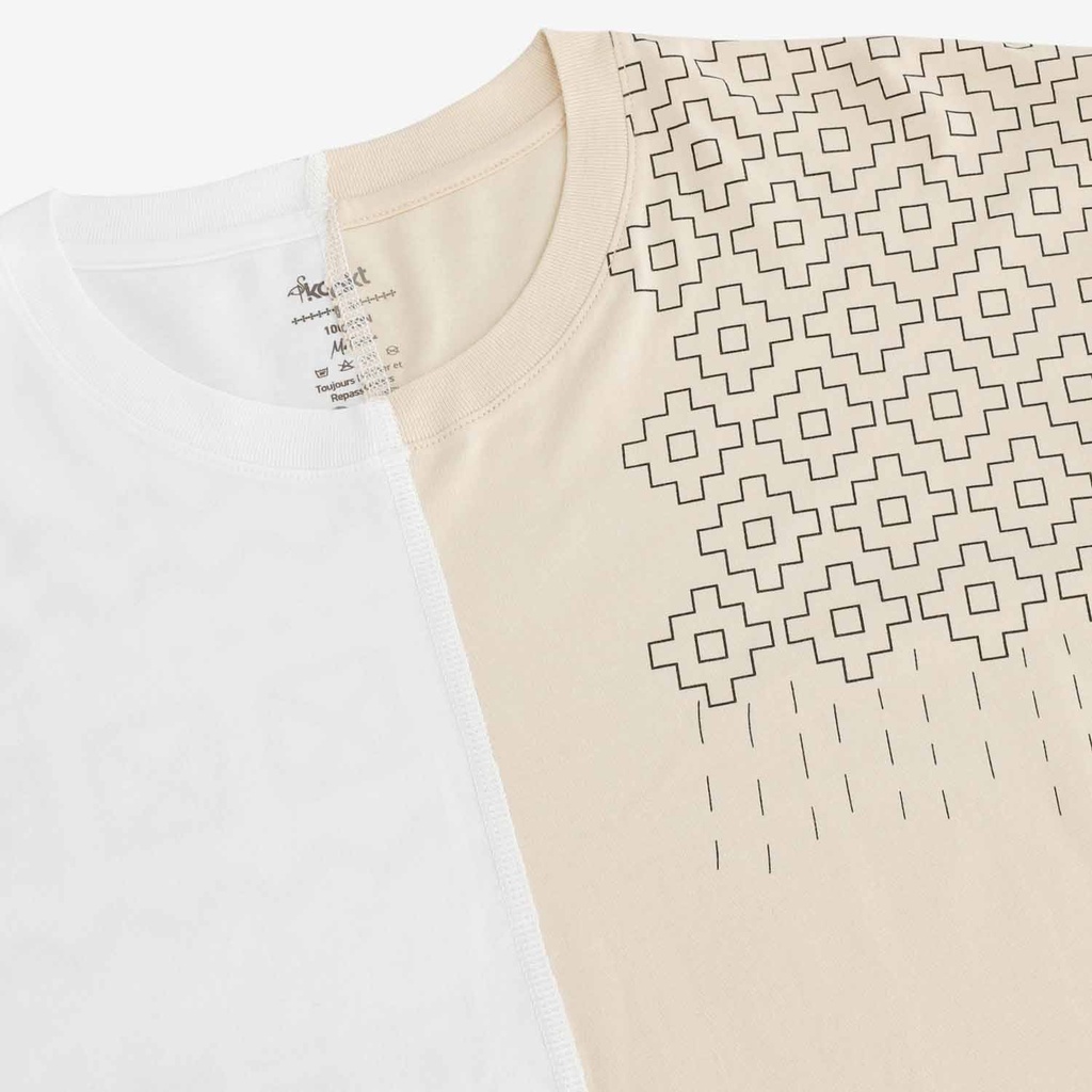 Upcycling t-shirt oversized homme manches courtes MARGOUM &amp; LOSANGE VERSION 1