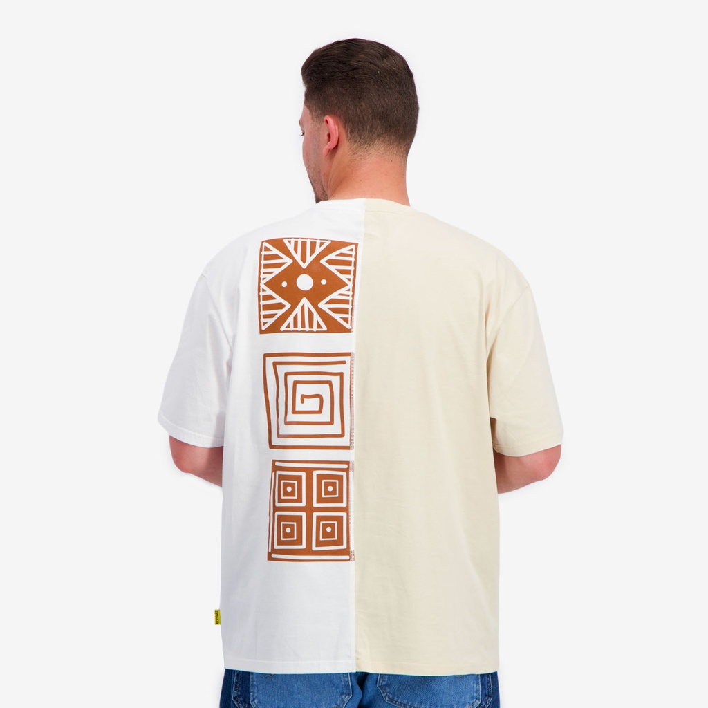 Upcycling t-shirt oversized homme manches courtes MARGOUM &amp; LOSANGE VERSION 2